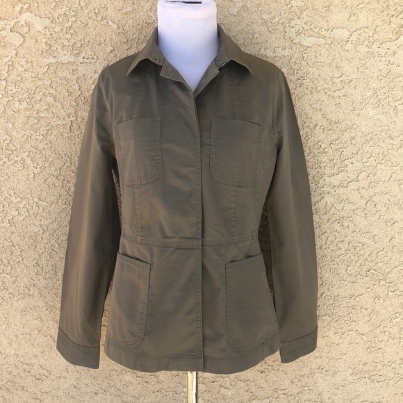 Talbots Olive Green Lightweight Blazer Jacket size 6 - Picture 2 of 9